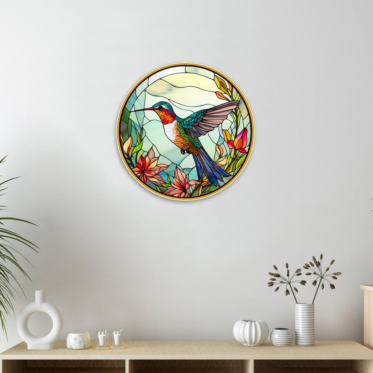 NOBILITY Bird Painting modern sparkle lamination wall art with premium golden slim frame for Home Living Room Office Wedding Return Christmas Diwali Gift Items for Friends Family