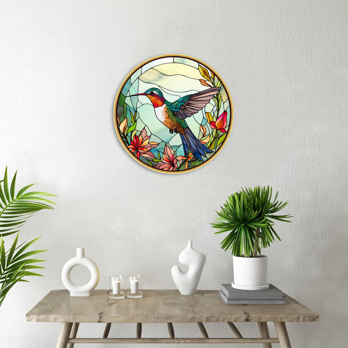 NOBILITY Bird Painting modern sparkle lamination wall art with premium golden slim frame for Home Living Room Office Wedding Return Christmas Diwali Gift Items for Friends Family