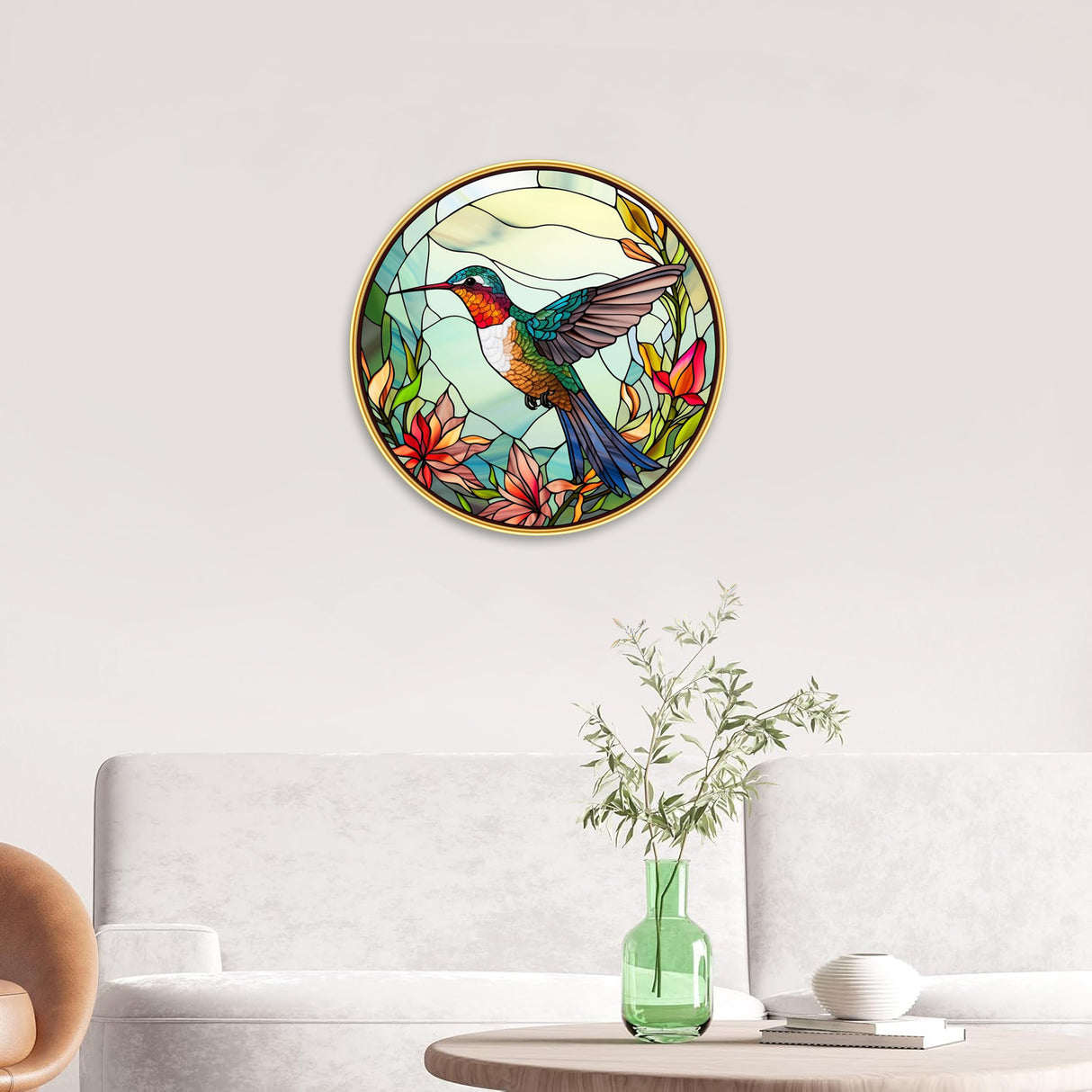 NOBILITY Bird Painting modern sparkle lamination wall art with premium golden slim frame for Home Living Room Office Wedding Return Christmas Diwali Gift Items for Friends Family