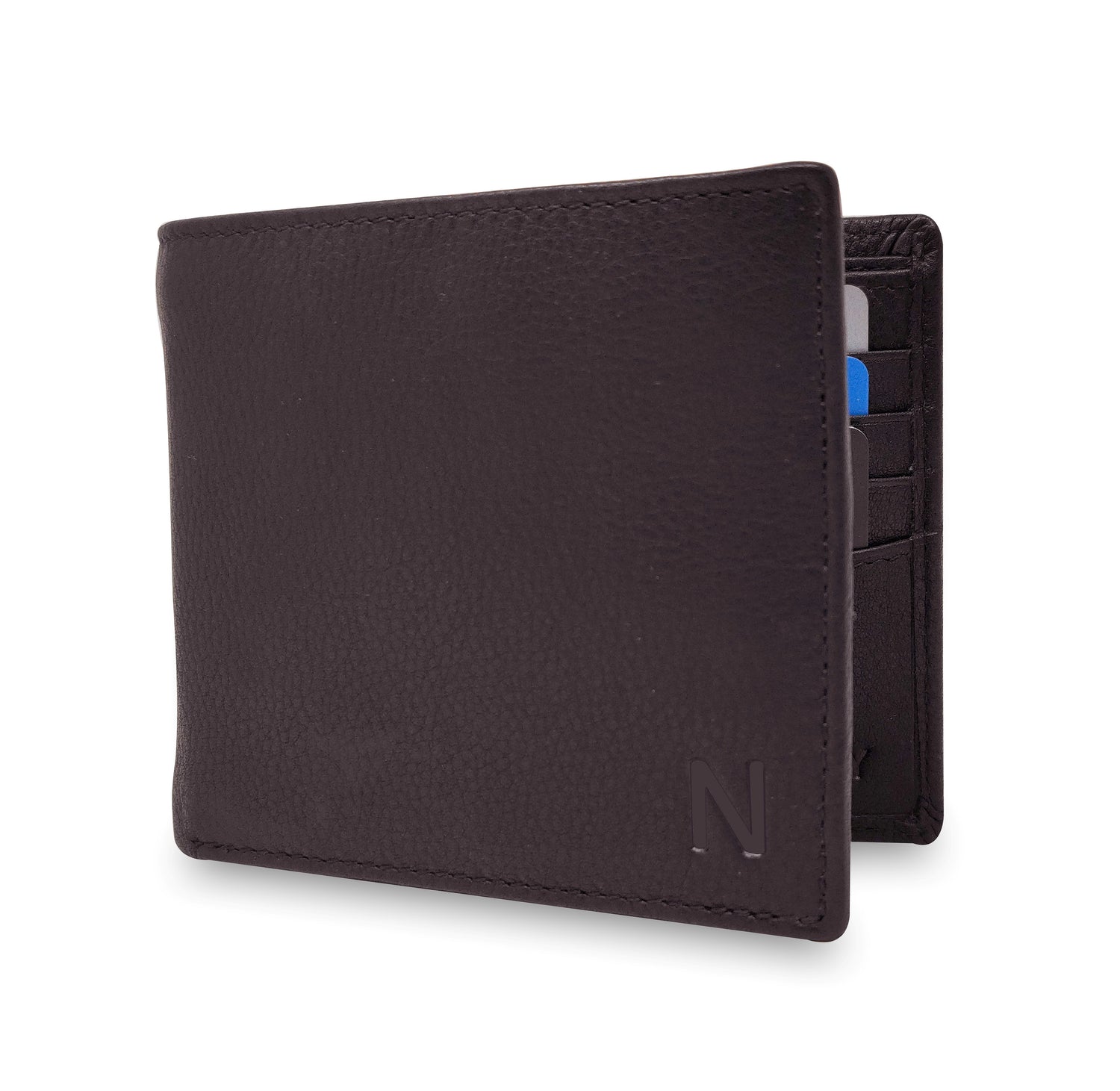 NOBILITY Wallet Brown for Men Genuine Leather RFID Blocking Bifold Stylish Wallet With 2 ID Window Gift Items