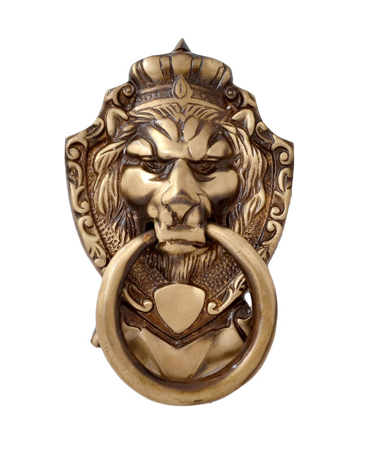 NOBILITY Door Knocker Brass Victorian Style Brass Gate Knocker Lion Mouth Premium Antique Finish Handle Pull Door Accessories Home Decor