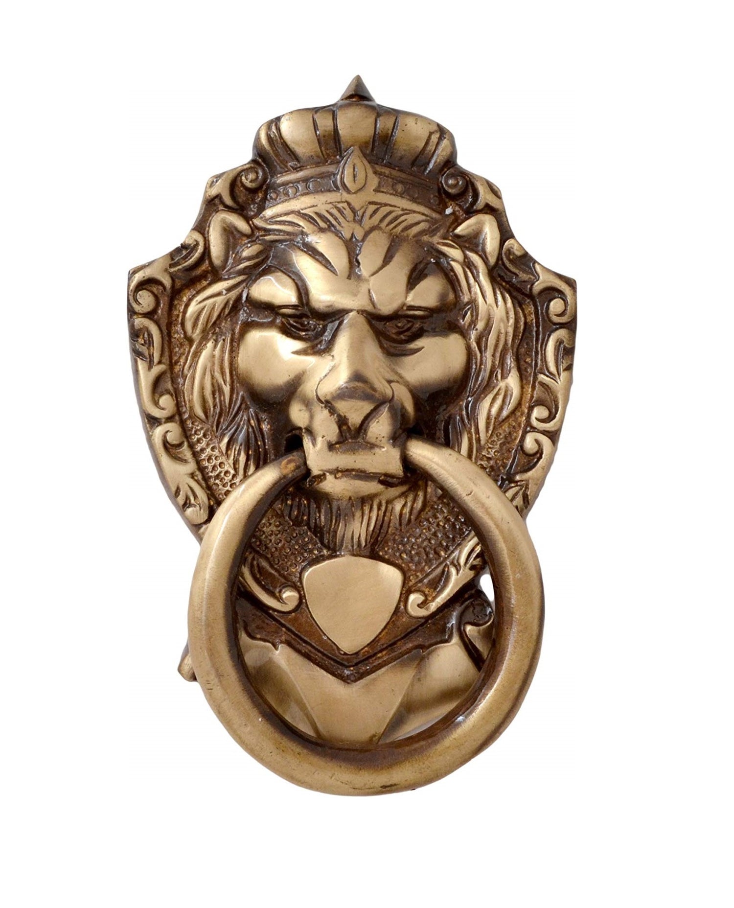 NOBILITY Door Knocker Brass Victorian Style Brass Gate Knocker Lion Mouth Premium Antique Finish Handle Pull Door Accessories Home Decor