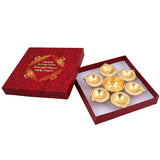 NOBILITY Diya with Decorative Urli Bowl Very Small with Oil Lamp Metal Handcrafted Floating Flower Bowl T-Light Candle Holder for Daily Puja Home Diwali Pooja Christmas Wedding Return Gift Items