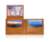 NOBILITY Wallet Vintage Brown for Men Genuine Leather RFID Blocking Bifold Stylish Wallet With 2 ID Window Gift Items