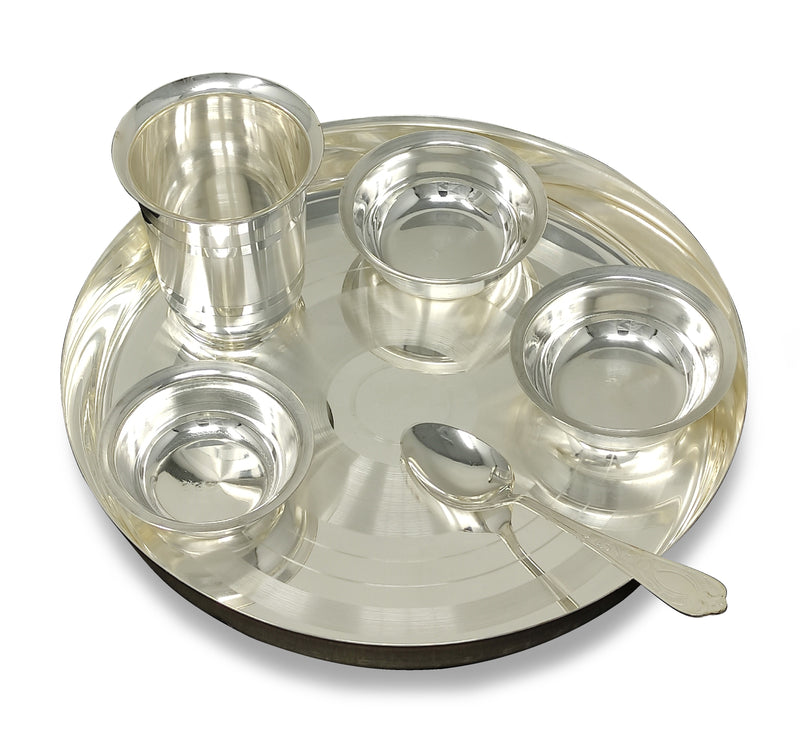 NOBILITY Silver Plated Baby Dinner Set 9 Inch