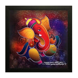 NOBILITY Ganesh Framed Painting Ganesha Wall Art Decor Statue Idol Decoration for Home Living Room Office Wedding Return Gift Items friends family