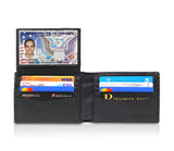 NOBILITY Wallet Black for Men Genuine Leather RFID Blocking Bifold Stylish Wallet With 2 ID Window Gift Items