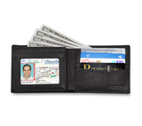 NOBILITY Wallet Black for Men Genuine Leather RFID Blocking Bifold Stylish Wallet With 2 ID Window Gift Items