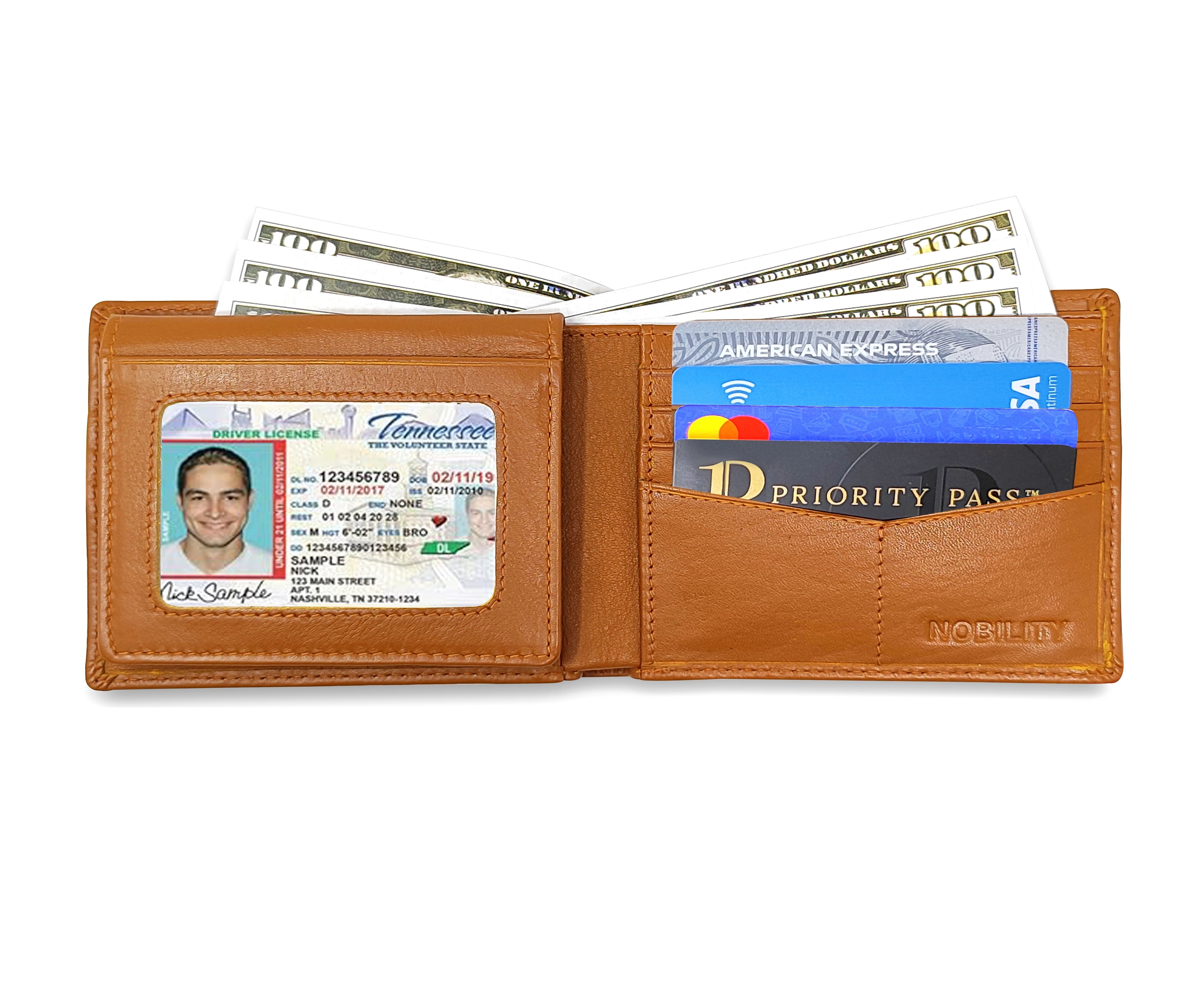 NOBILITY Wallet Vintage Brown for Men Genuine Leather RFID