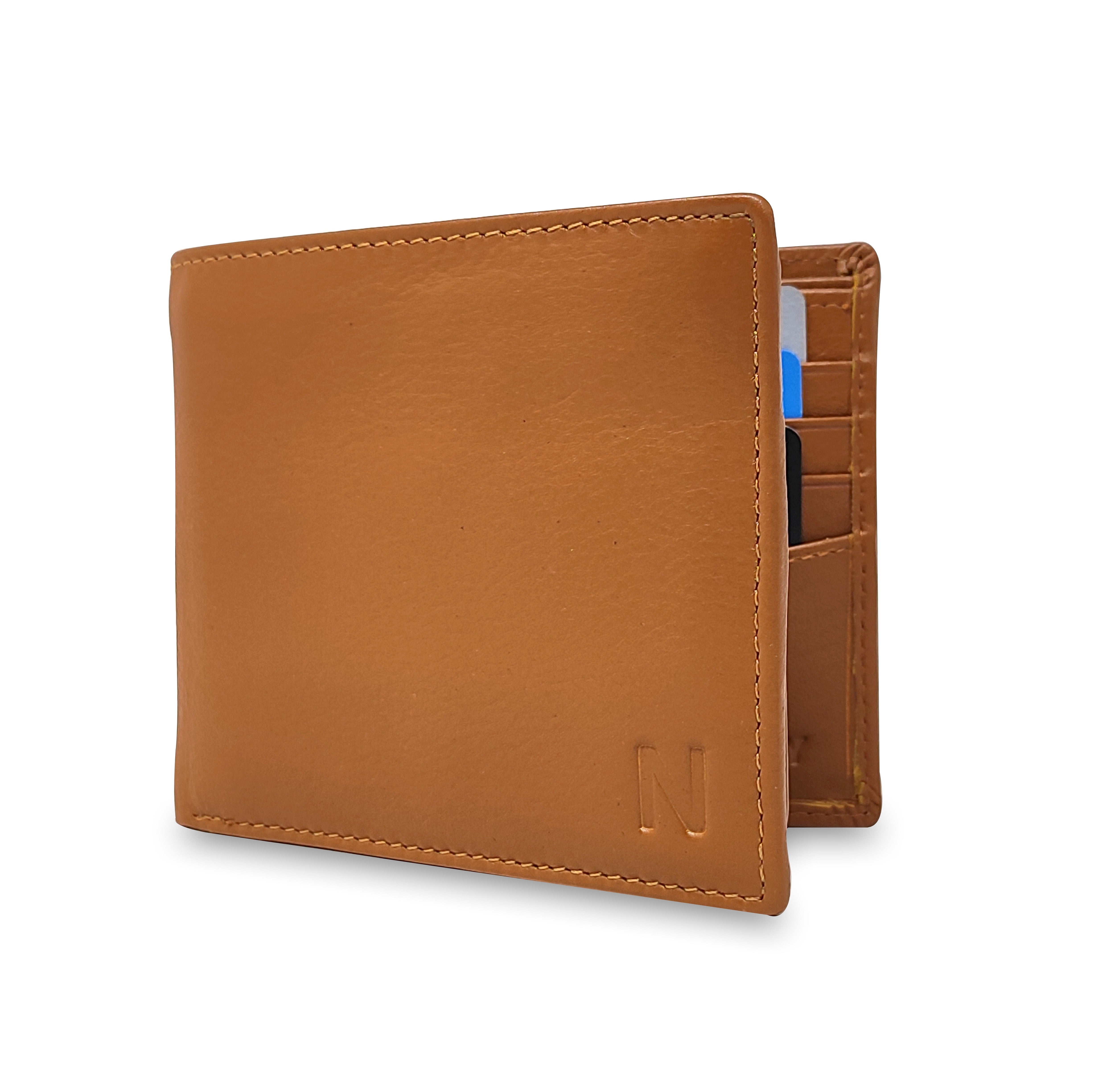 NOBILITY Wallet Vintage Brown for Men Genuine Leather RFID