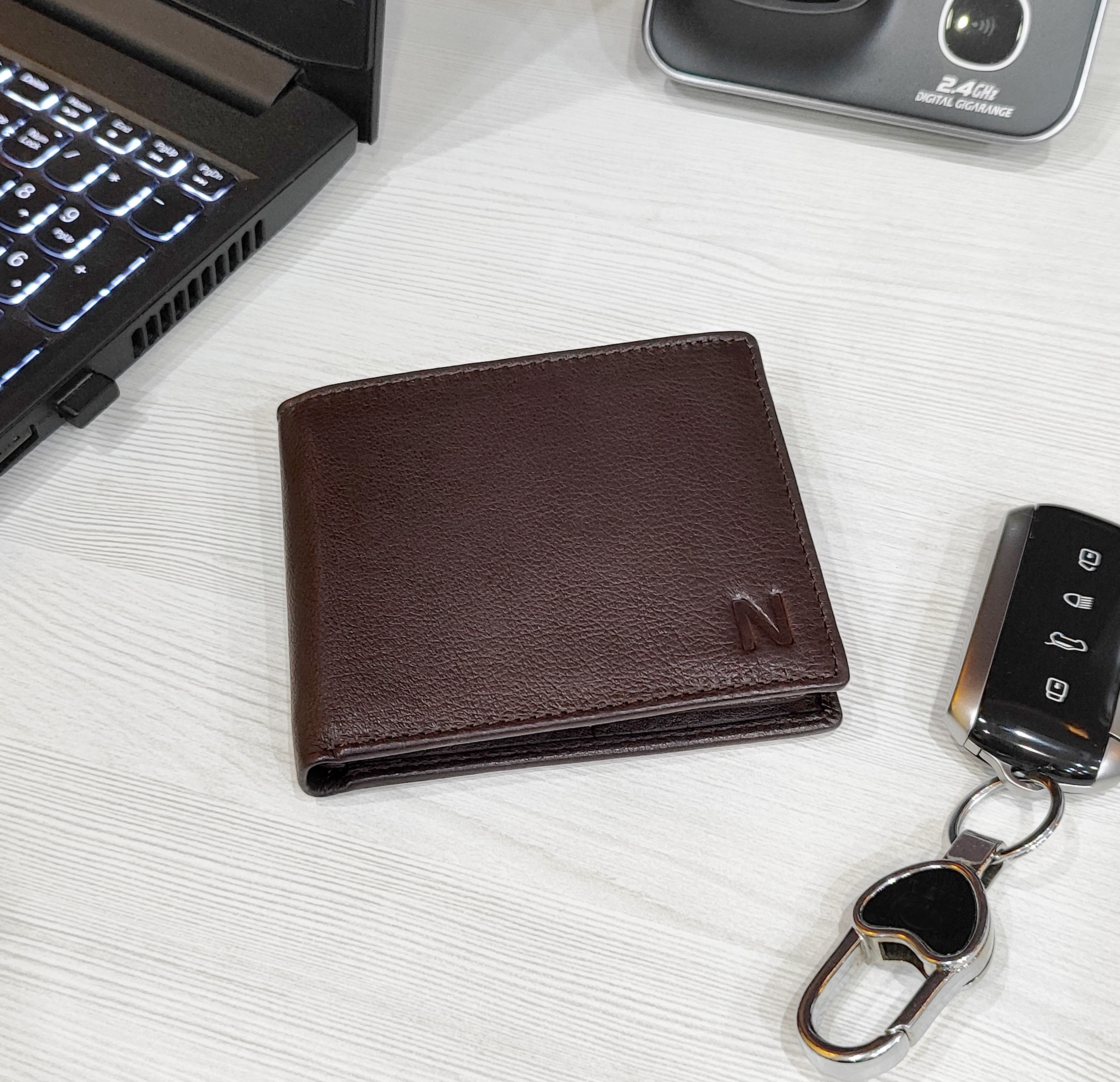 NOBILITY Wallet Brown for Men Genuine Leather RFID Blocking Bifold
