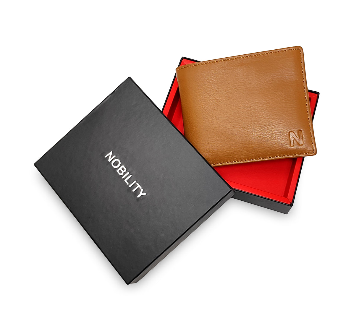 NOBILITY Wallet Vintage Brown for Men Genuine Leather RFID Blocking Bifold Stylish Wallet With 2 ID Window Gift Items