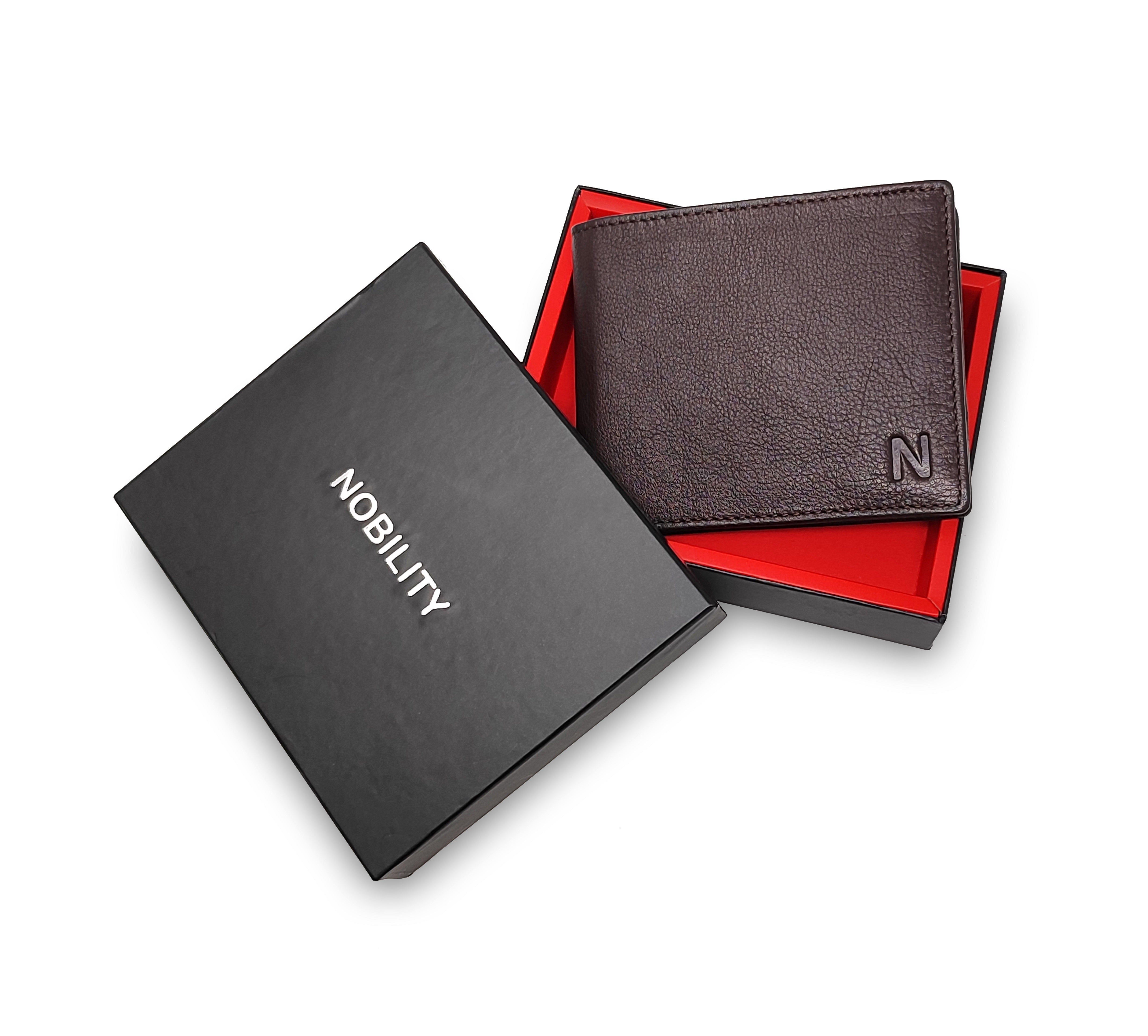 NOBILITY Wallet Brown for Men Genuine Leather RFID Blocking Bifold NOBILITY Wallet Brown for Men Genuine Leather RFID Blocking Bifold