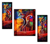 NOBILITY Diwali Gift Ganesha MDF Painting Self Adhesive Ganesh Wall Art Decor Statue Idol Decoration for Home, Living Room, Office, Weeding Gift