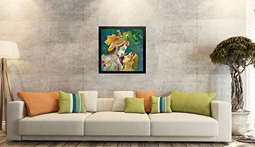 NOBILITY Radha Krishna Framed Painting UV Textured Wall Art Decor Statue Idol Decoration for Home Living Room Office Wedding Return Diwali Gift Items for Friends Family