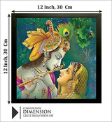 NOBILITY Radha Krishna Framed Painting UV Textured Wall Art Decor Statue Idol Decoration for Home Living Room Office Wedding Return Diwali Gift Items for Friends Family