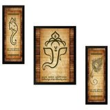 NOBILITY Ganesha Framed Painting UV Textured Design Religious Wall Art Decor Showpiece Figurine Idol Statue