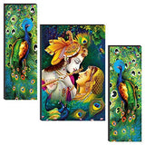 NOBILITY Radha Krishna MDF Self Adhesive Wall Art Digital Reprint Painting Statue Idol Pooja Decoration for Home Living Room Office Diwali Weeding Return Gift Items