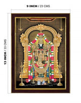 NOBILITY Lord Tirupati Balaji Sparkle Coated Digital Reprint Painting Wall Art Decor Statue Idol for Home Decoration Living Room Office
