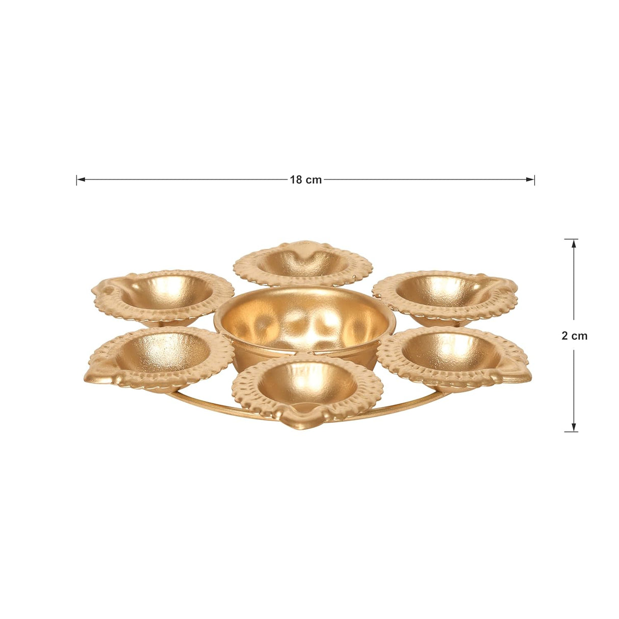 NOBILITY Diya with Decorative Urli Bowl Very Small with Oil Lamp Metal Handcrafted Floating Flower Bowl T-Light Candle Holder for Daily Puja Home Diwali Pooja Christmas Wedding Return Gift Items
