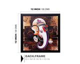 NOBILITY Ganesha Framed Painting Ganesh Wall Art Decor Statue Idol Decoration for Home, Living Room, Office, Gift for friends or family