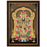 NOBILITY Lord Tirupati Balaji Sparkle Coated Digital Reprint Painting Wall Art Decor Statue Idol for Home Decoration Living Room Office