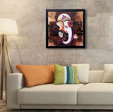 NOBILITY Ganesha Framed Painting Ganesh Wall Art Decor Statue Idol Decoration for Home, Living Room, Office, Gift for friends or family