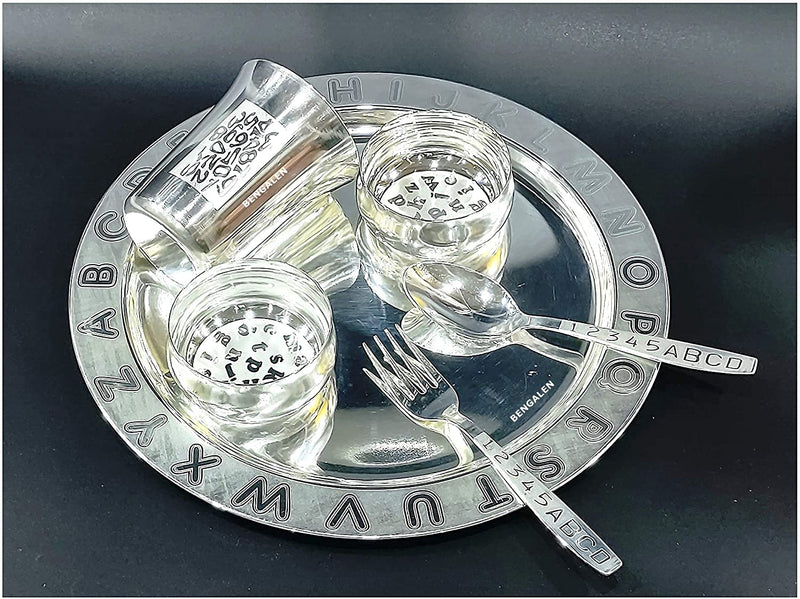 NOBILITY Silver Plated Baby Dinner Set for Gift Rice Ceremony Annaprashan Sanskar for Boys Girls Kids Birthday Return Festive Gift Items