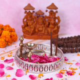 NOBILITY Decorative Tray Silver Dry Fruit Dessert Chocolate Serving Sets Friends Family Home Pooja Decorative Corporate Christmas Diwali Puja Housewarming Gifts Wedding Return Gift Items