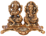 NOBILITY Ganesha Lakshmi Statue Idol Showpiece with Diya for Diwali, Home, Temple, Office, Mandir, Temple Gift Items