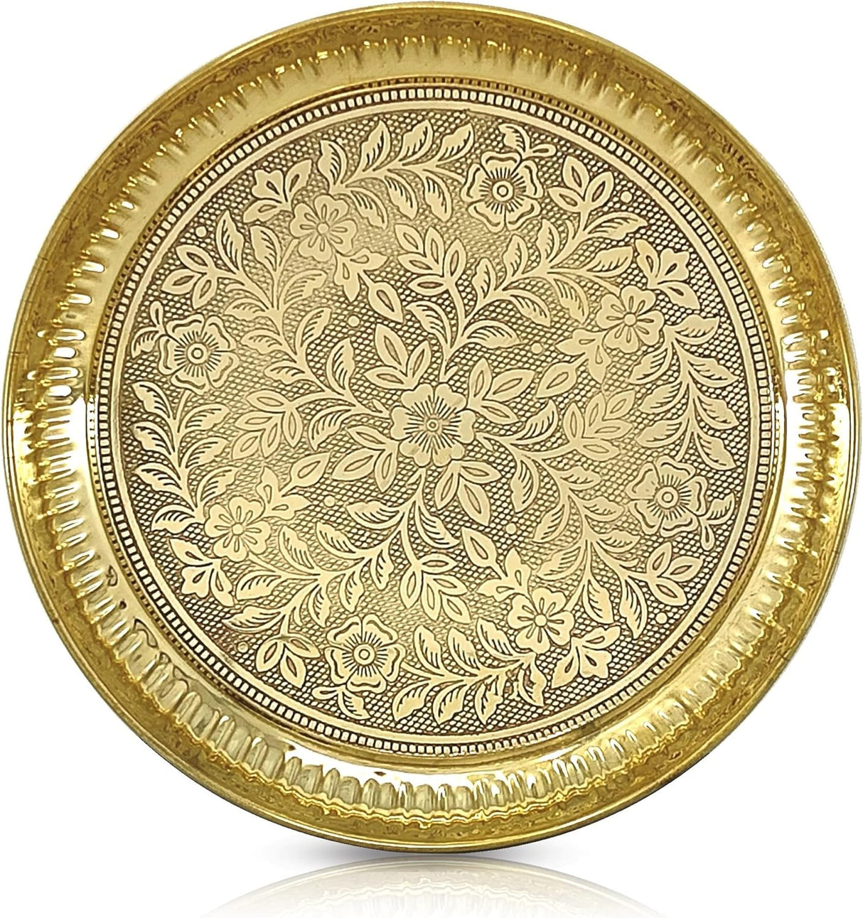 Deal of the day! Nobility 10 Inch Brass Pooja Plate