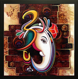 NOBILITY Ganesha Framed Painting Ganesh Wall Art Decor Statue Idol for Home Decoration Living Room Office Wedding Return Diwali Gift Items for Friends